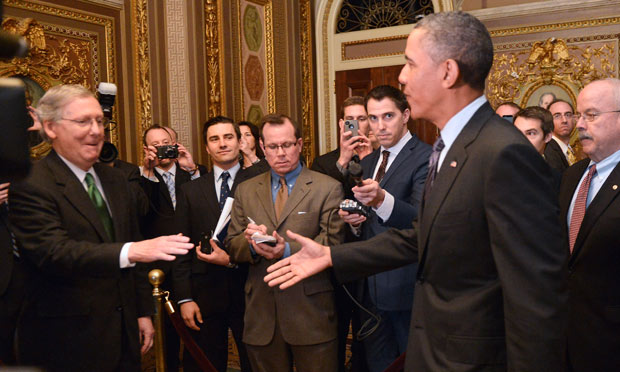 Barack Obama and Mitch McConnell