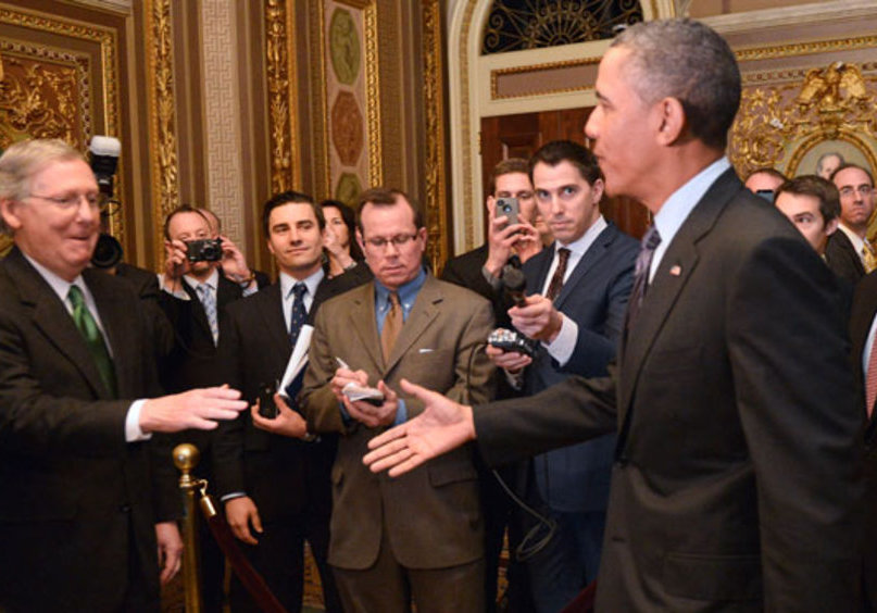 Barack Obama and Mitch McConnell